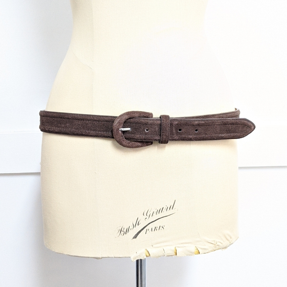 Lauren Ralph Lauren Brown Suede Belt Large
